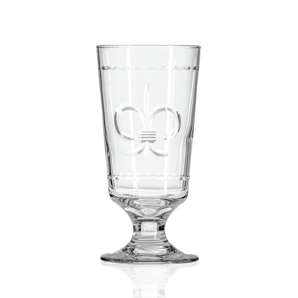 Rolf Glass Fleur De Lis 10oz Footed Highball Cocktail Glass