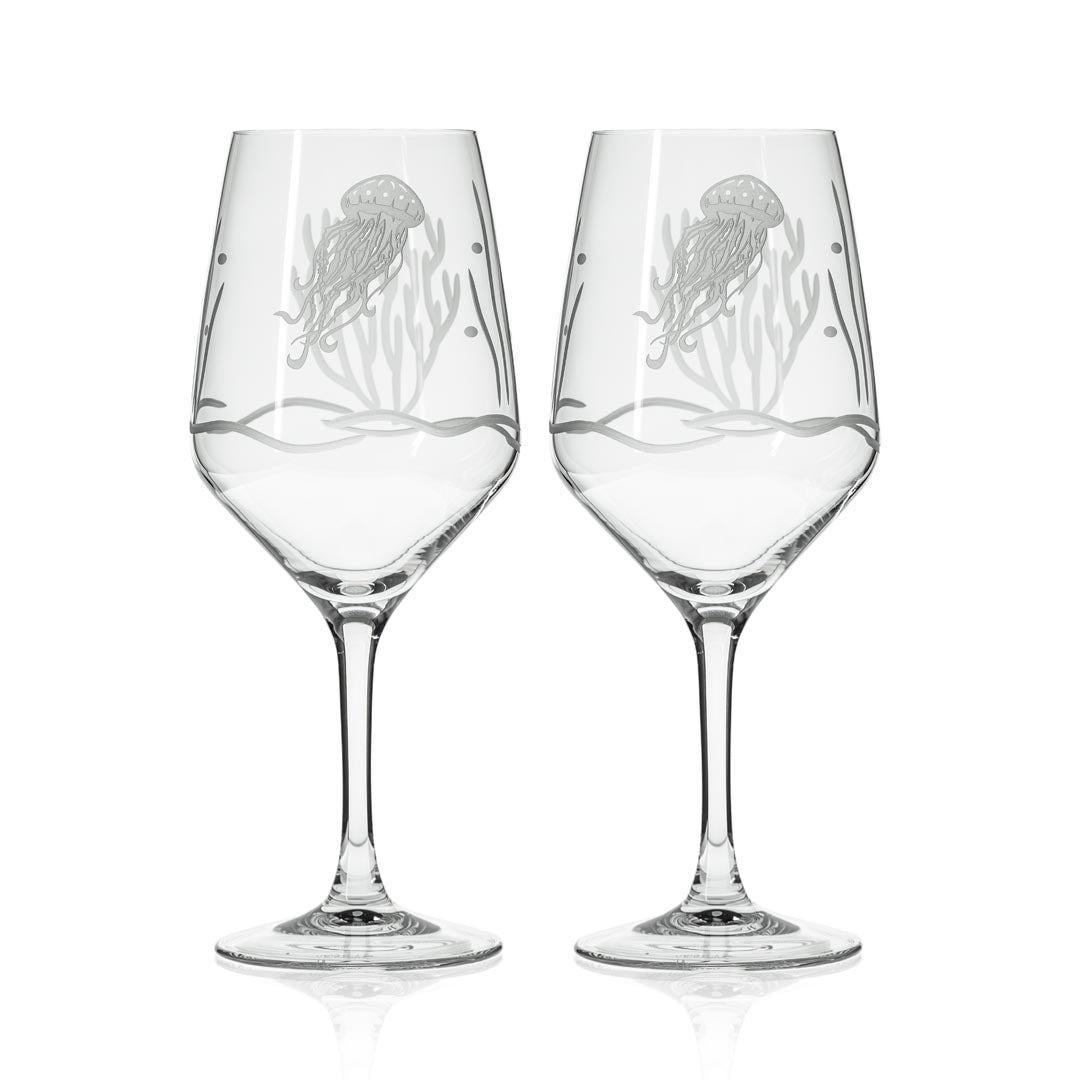 Jellyfish 19.5oz All Purpose Wine Glass Set of 2 by Rolf Glass