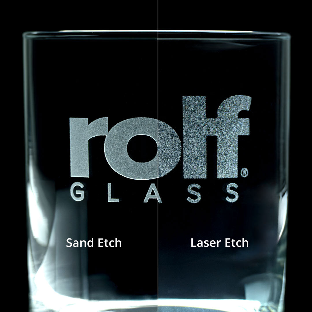 Rolf Glass Sand Engraving and Laser Engraving Comparison