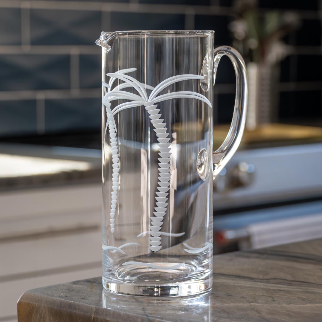 Palm Tree 44oz Martini Glass Pitcher by Rolf Glass