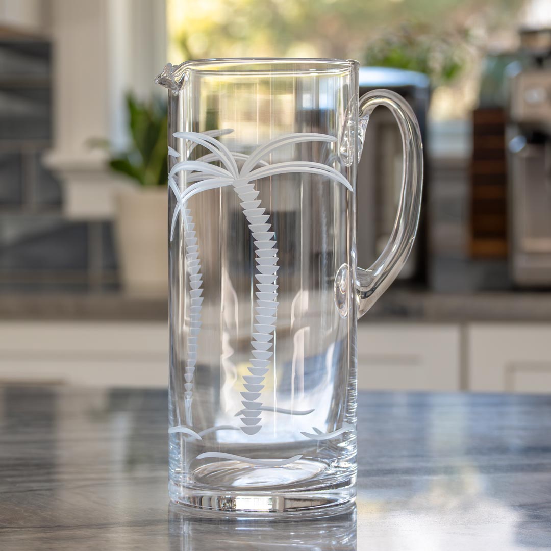 Palm Tree 44oz Martini Glass Pitcher by Rolf Glass