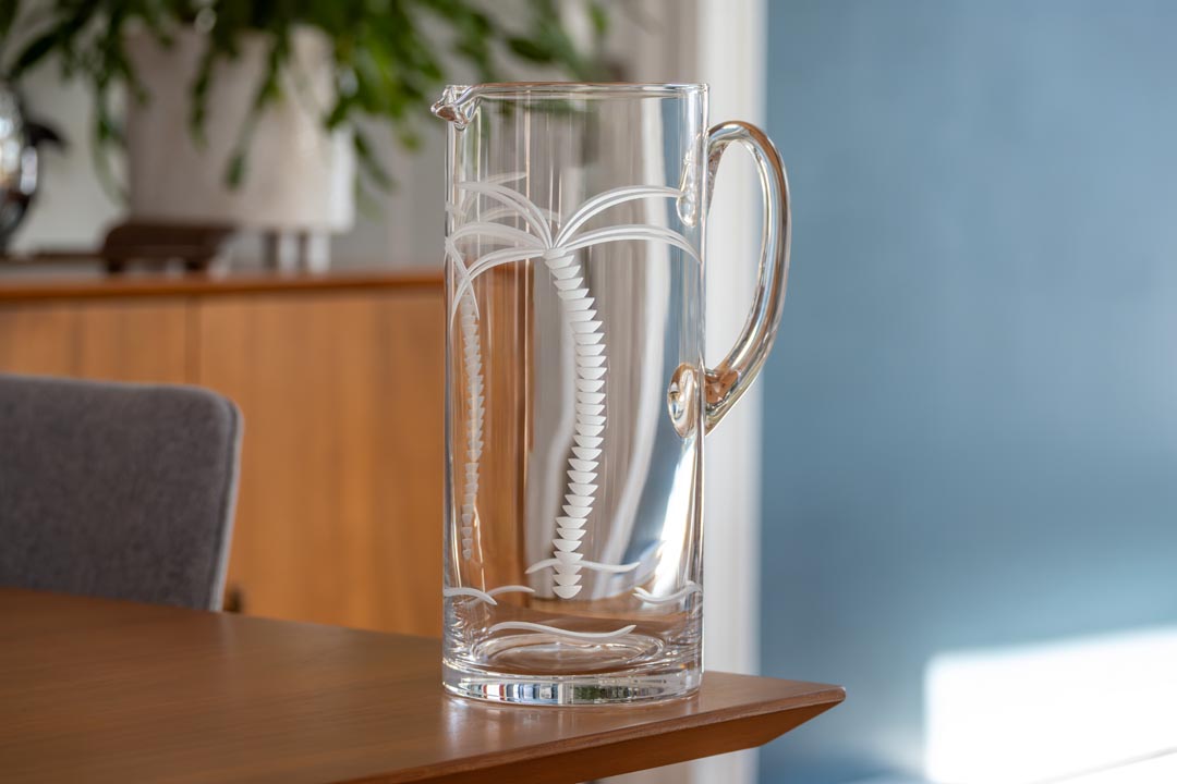 Palm Tree 44oz Martini Glass Pitcher by Rolf Glass