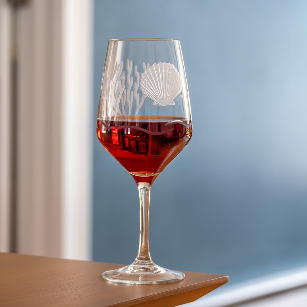 Scallop Shell 19.5oz All Purpose Wine Glass by Rolf Glass