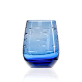Rolf Glass School of Fish 15oz Blue Stemless Wine Tumbler