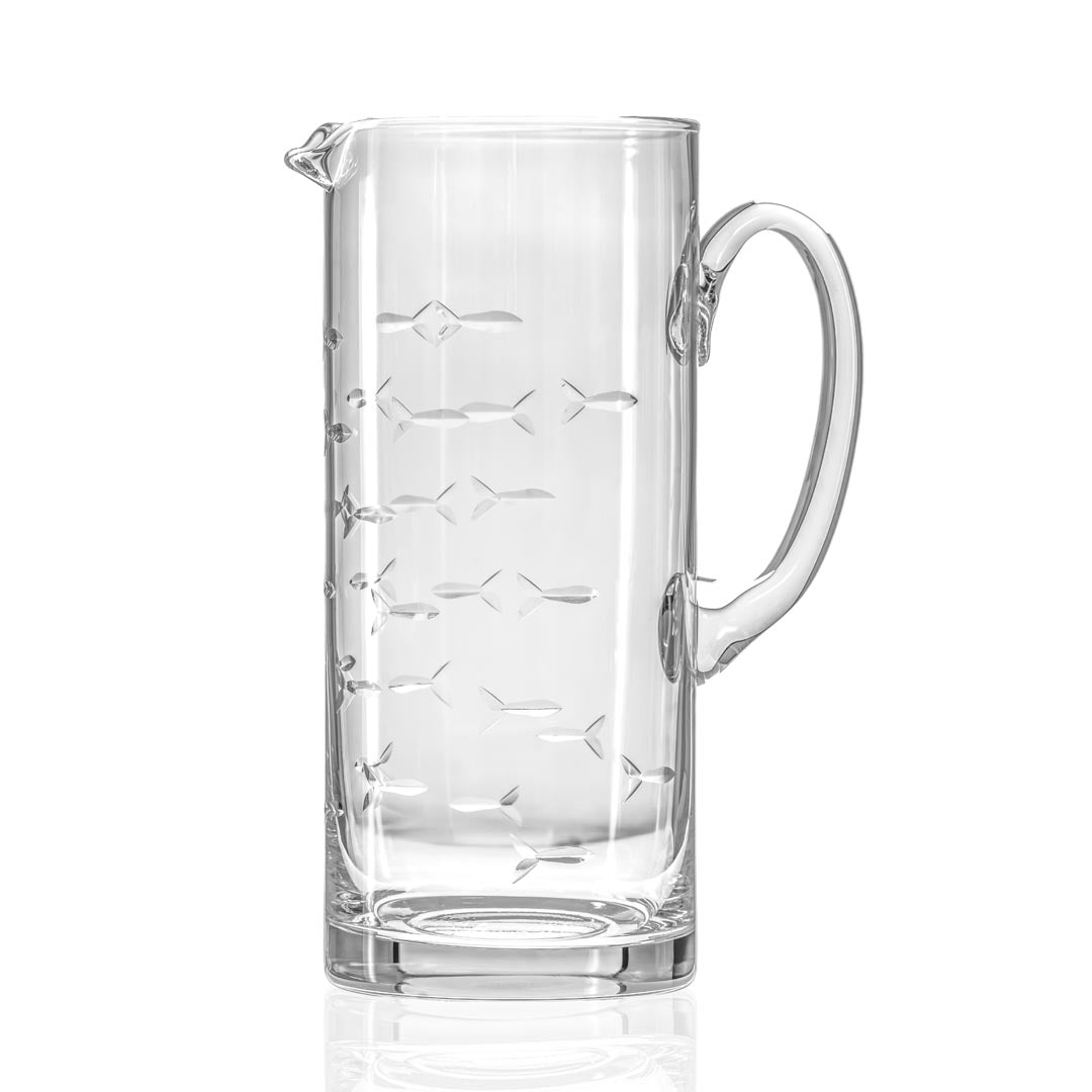 School of Fish 44oz Martini Glass Pitcher by Rolf Glass