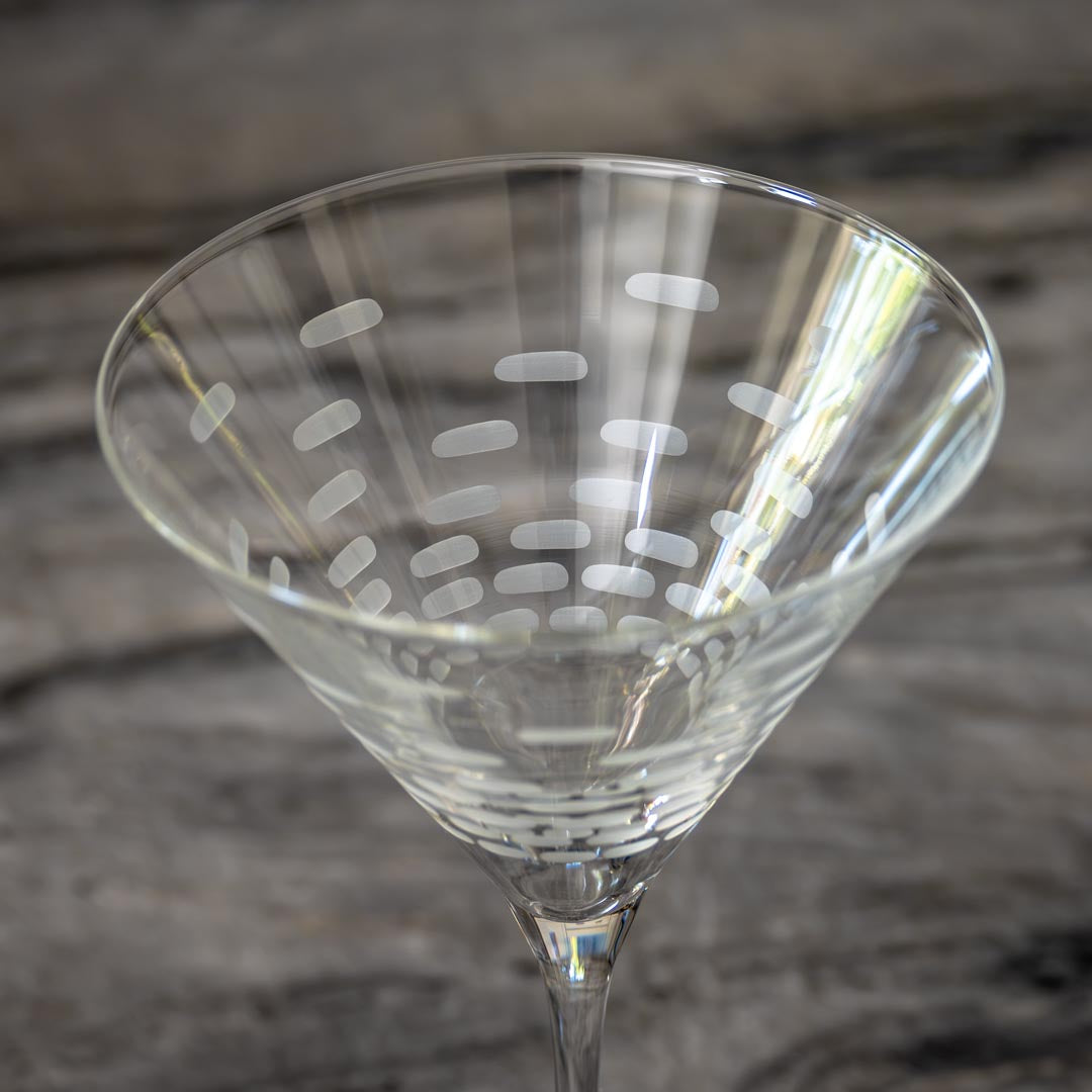 Rolf Glass Strata 10oz Martini Cocktail Glass looking in to the bowl
