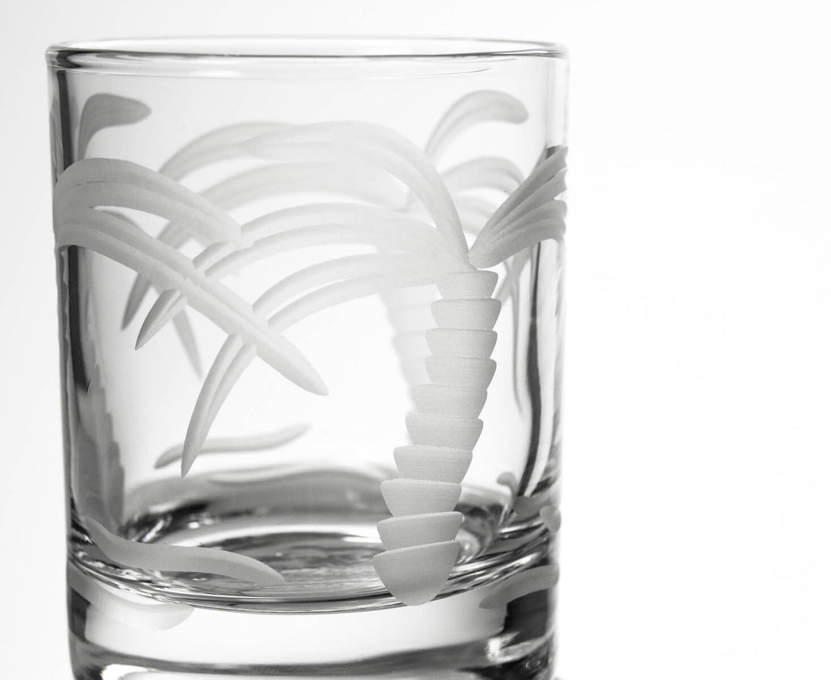 Rolf Glass Palm Tree 2.5" Candle Votive