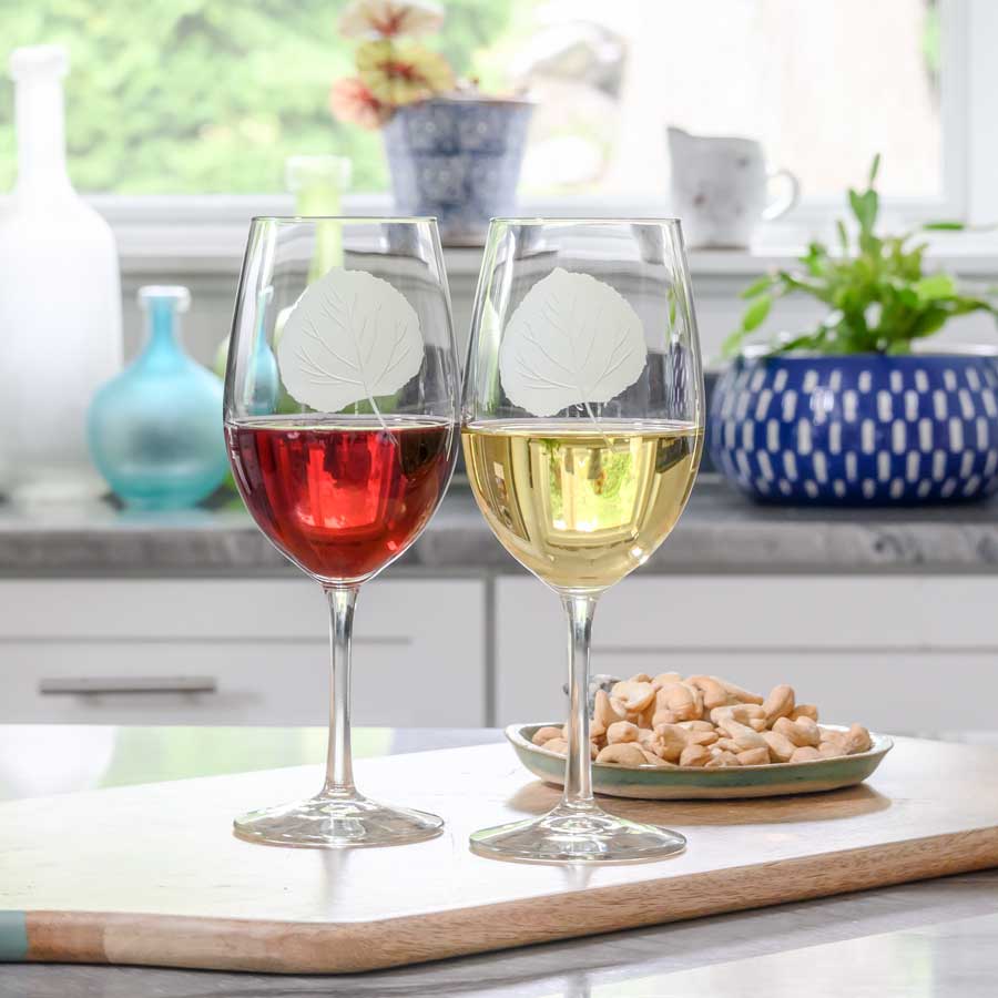 Rolf Glass Aspen Leaf Glassware Collection