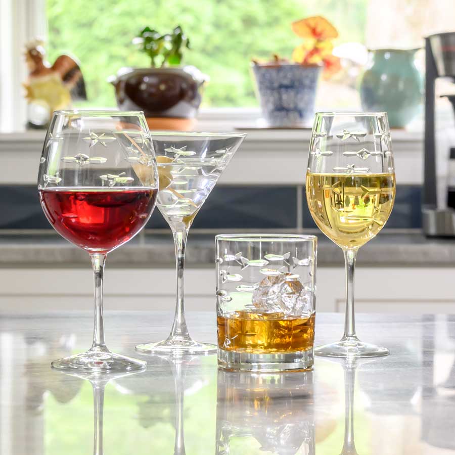 Rolf Glass School of Fish Glassware Collection