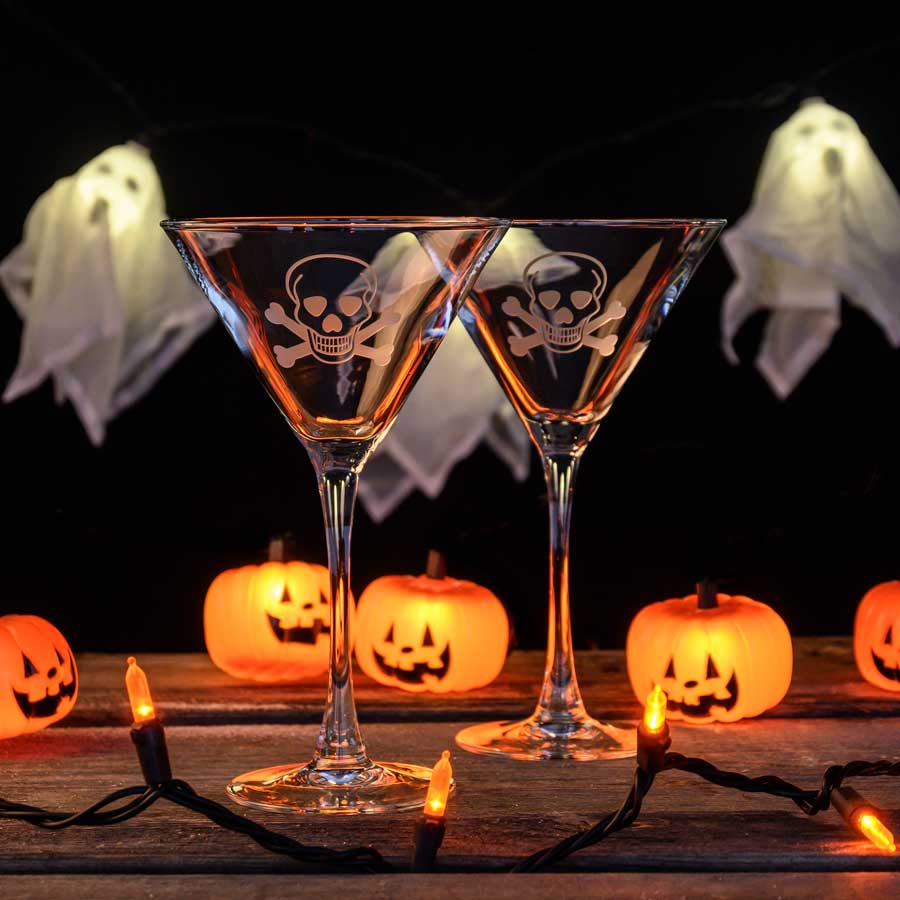 Rolf Glass Skull and Crossbones Glassware Collection