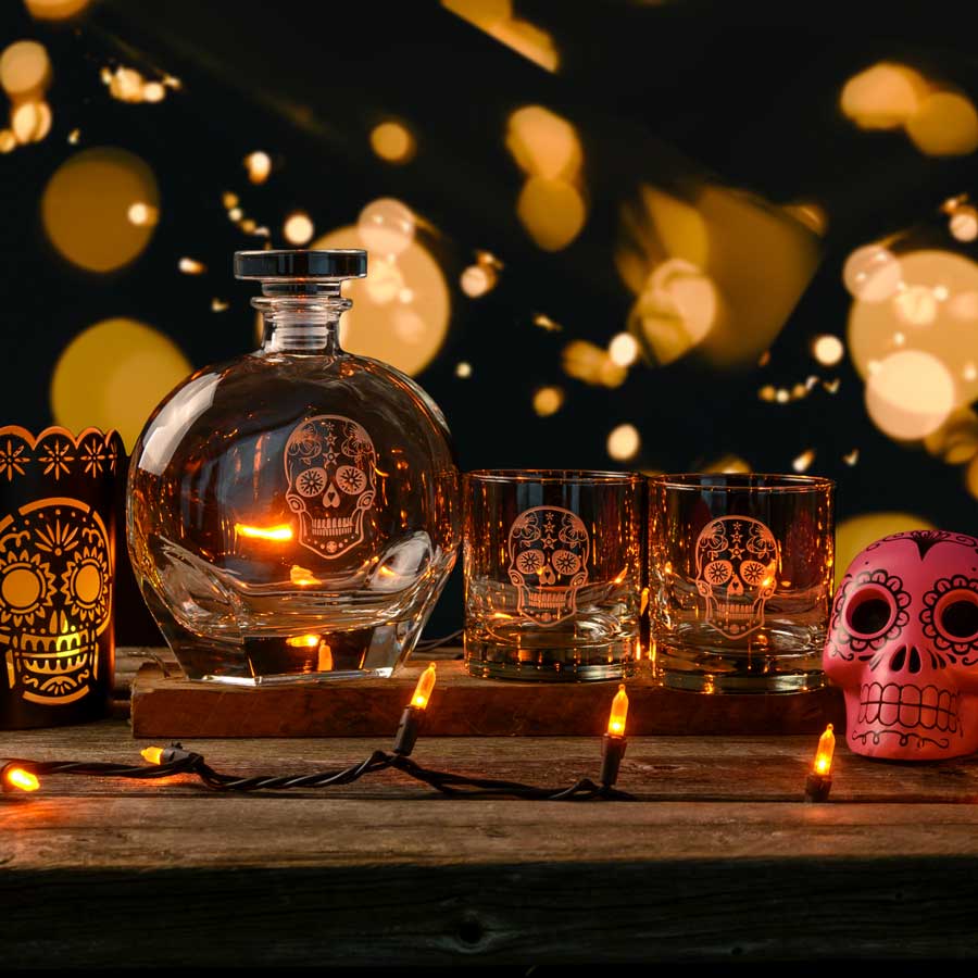 Rolf Glass Sugar Skull Glassware Collection