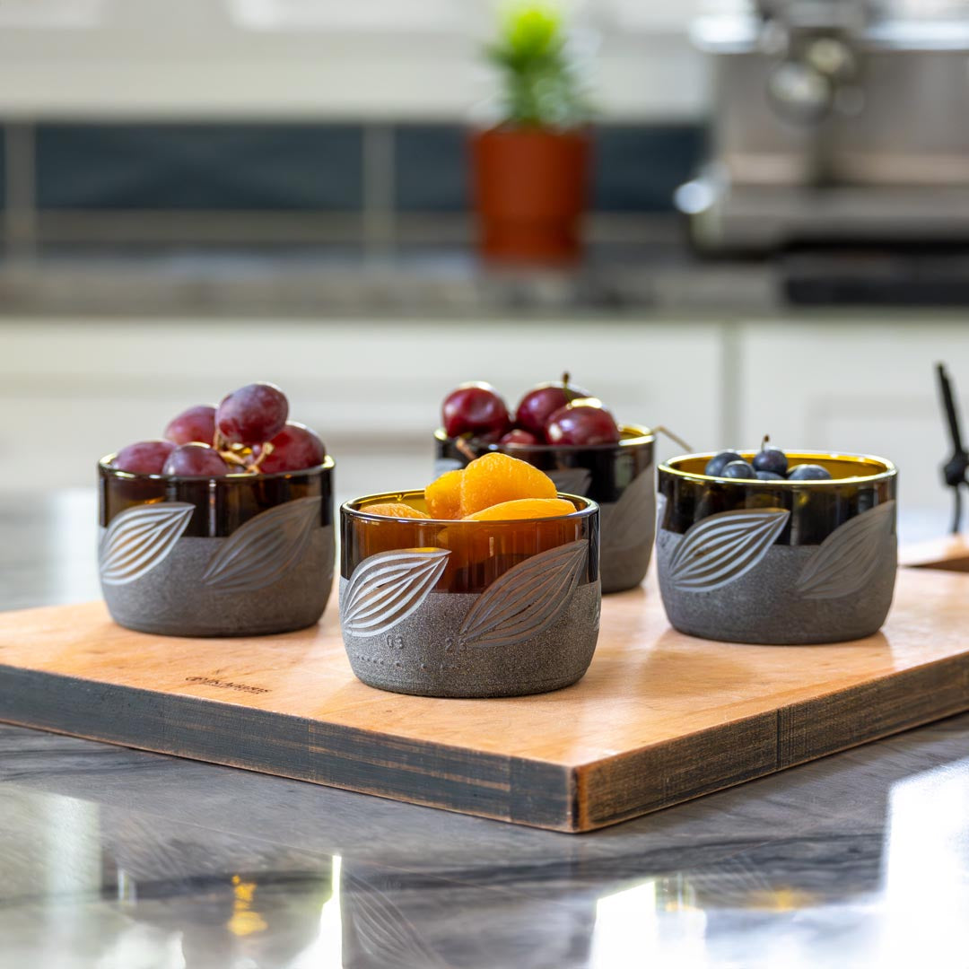 Rolf Glass "Twice Around" Repurposed Recycled Glassware Collection