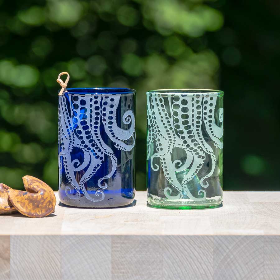 Rolf Glass Upcycled Repurposed Bottle Glassware Collection