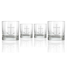 Rolf Glass Anchor On The Rocks Glass Set of 4