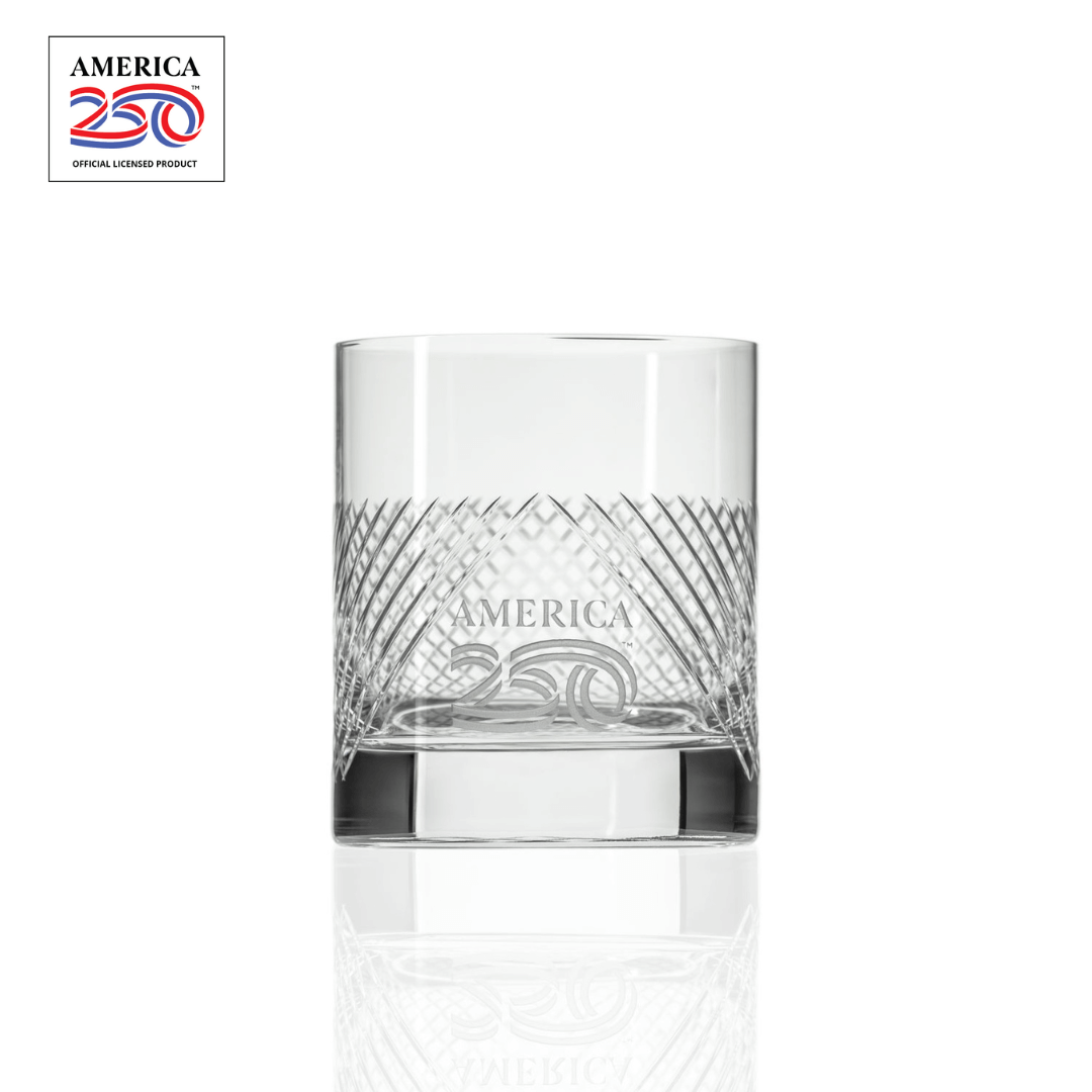 America 250th Anniversary 11oz Bourbon Street On The Rocks Cocktail Glass by Rolf Glass with OLP
