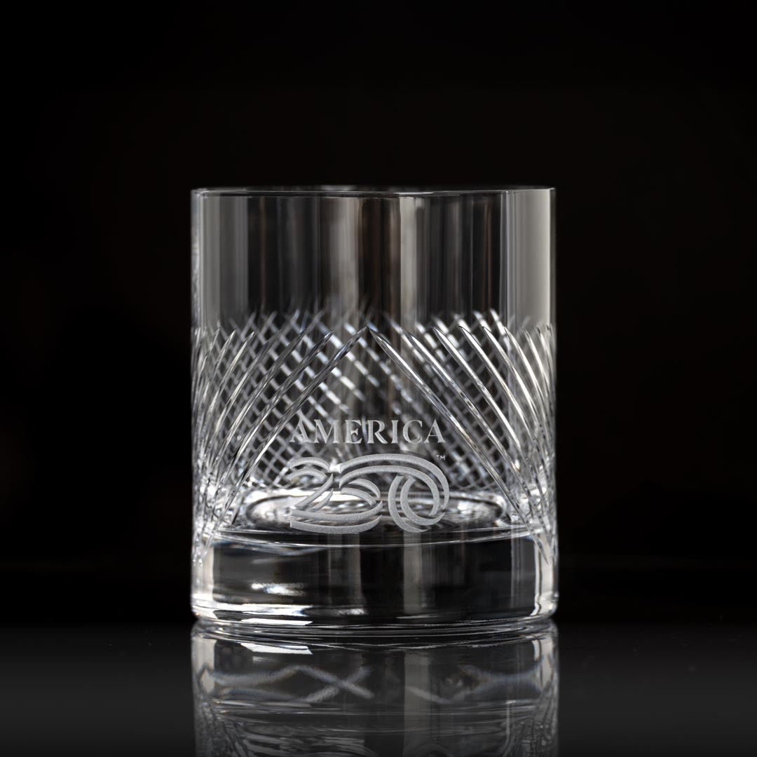 America 250th Anniversary 11oz Bourbon Street On The Rocks Whiskey Cocktail Glass by Rolf Glass