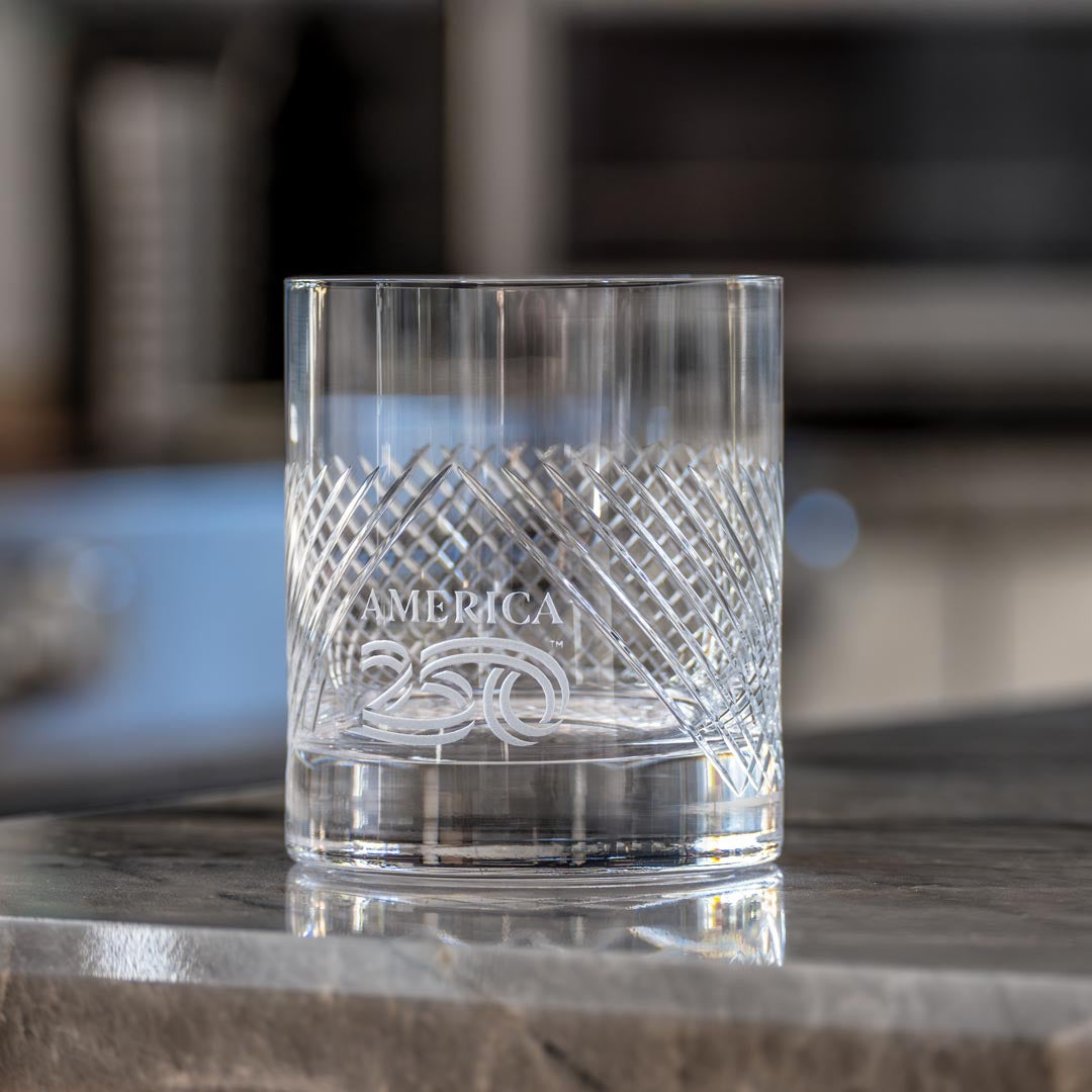 America 250th Anniversary 11oz Bourbon Street On The Rocks Whiskey Cocktail Glass by Rolf Glass