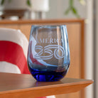 America 250 15oz Blue Stemless Wine Glass by Rolf Glass