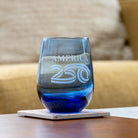 America 250 15oz Blue Stemless Wine Glass by Rolf Glass