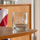 America 250 1776 10oz On The Rocks Whiskey Cocktail Glass by Rolf Glass
