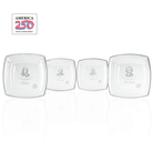 America 250 Founding Fathers 8in Glass Plate Set of 4 by Rolf Glass with OLP