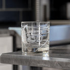 America 250 Longitude 10oz On The Rocks Whiskey Cocktail Glass by Rolf Glass