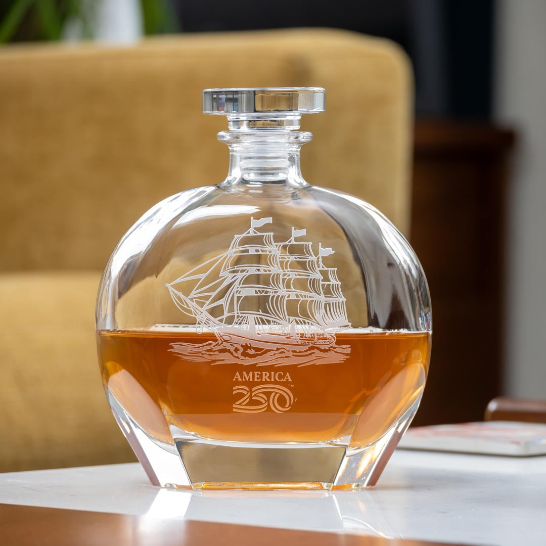 America 250 Tall Ship 23oz Whiskey Decanter by Rolf Glass