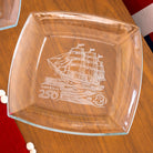 America 250 Tall Ship 10in Glass Plate by Rolf Glass