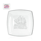 America 250 Tall Ship 10in Glass Plate by Rolf Glass with OLP