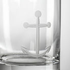 Rolf Glass Anchor On The Rocks Glass closeup detail engraving