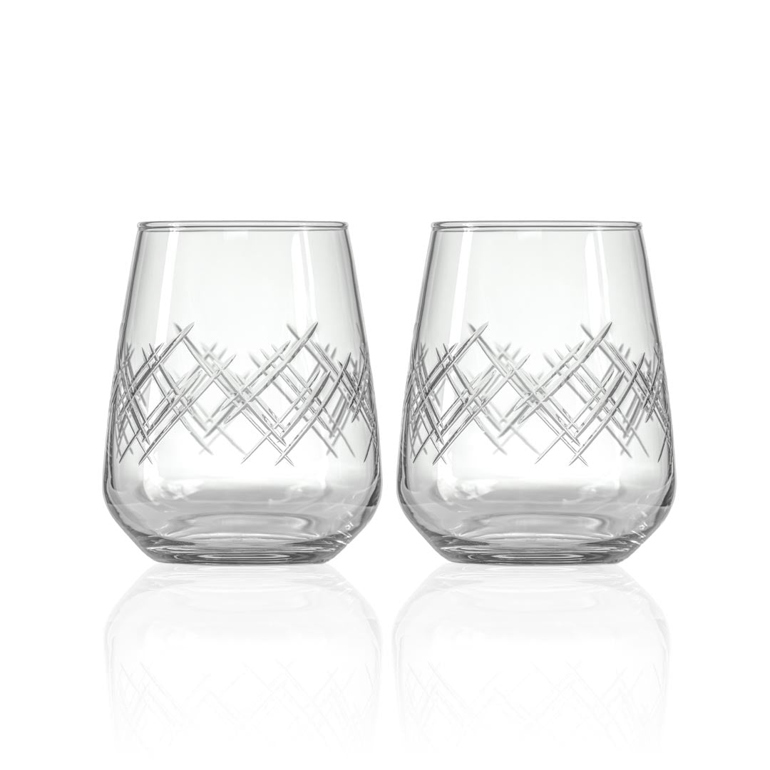 Argyle 15.75oz Stemless Wine Glass | Set of 2
