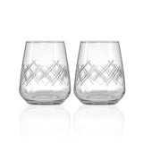 Rolf Glass Argyle 15.75oz Stemless Wine Tumbler Glass set of 2