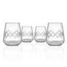 Rolf Glass Argyle 15.75oz Stemless Wine Tumbler Glass set of 4