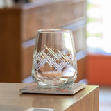 Rolf Glass Argyle Stemless Wine Glass brilliantly engraved and polished crystal