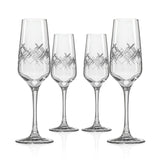 Rolf Glass Argyle 5.57oz Champagne Flute set of 4