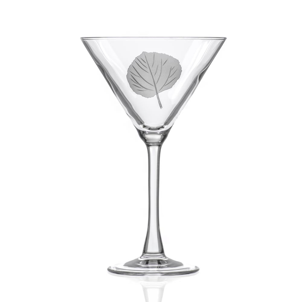 Rolf Glass Aspen Leaf 10oz Martini Cocktail Glass
