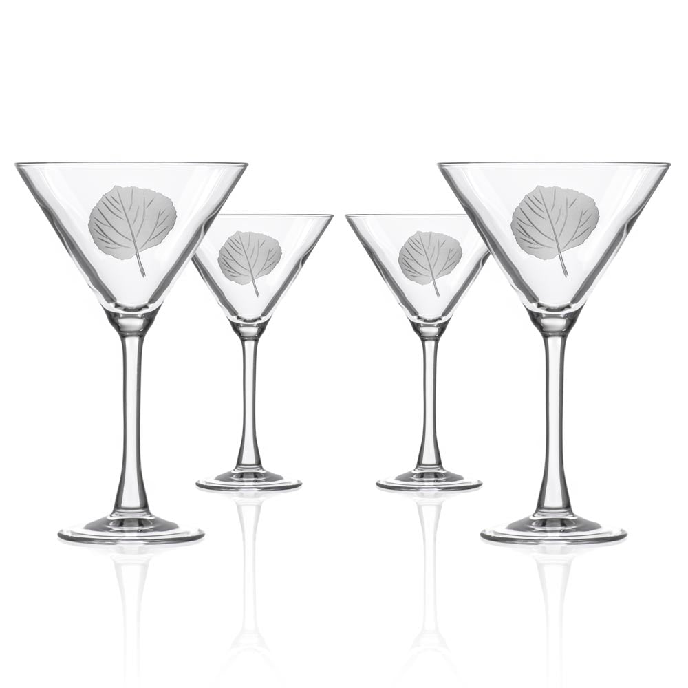 Rolf Glass Aspen Leaf 10oz Martini Cocktail Glass