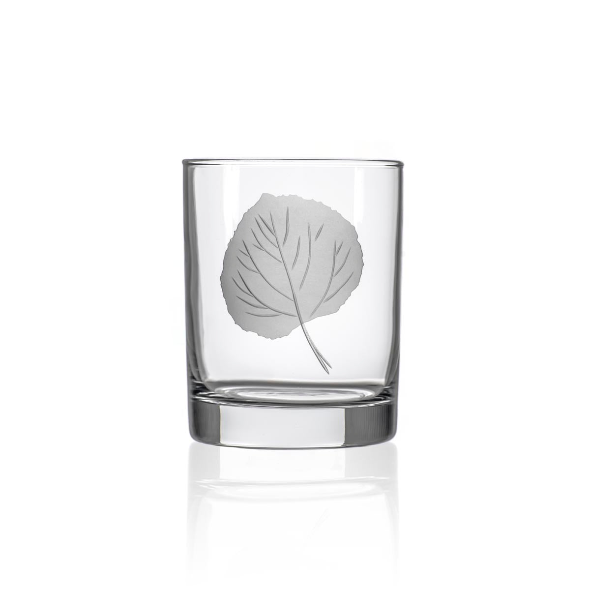 Aspen Leaf 13oz Double Old Fashioned Glass | Set of 4