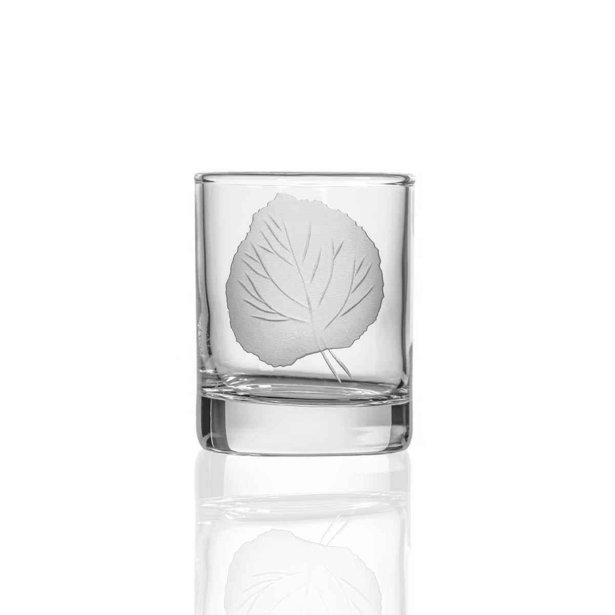 Rolf Glass Aspen Leaf 2.5 inch Candle Votive