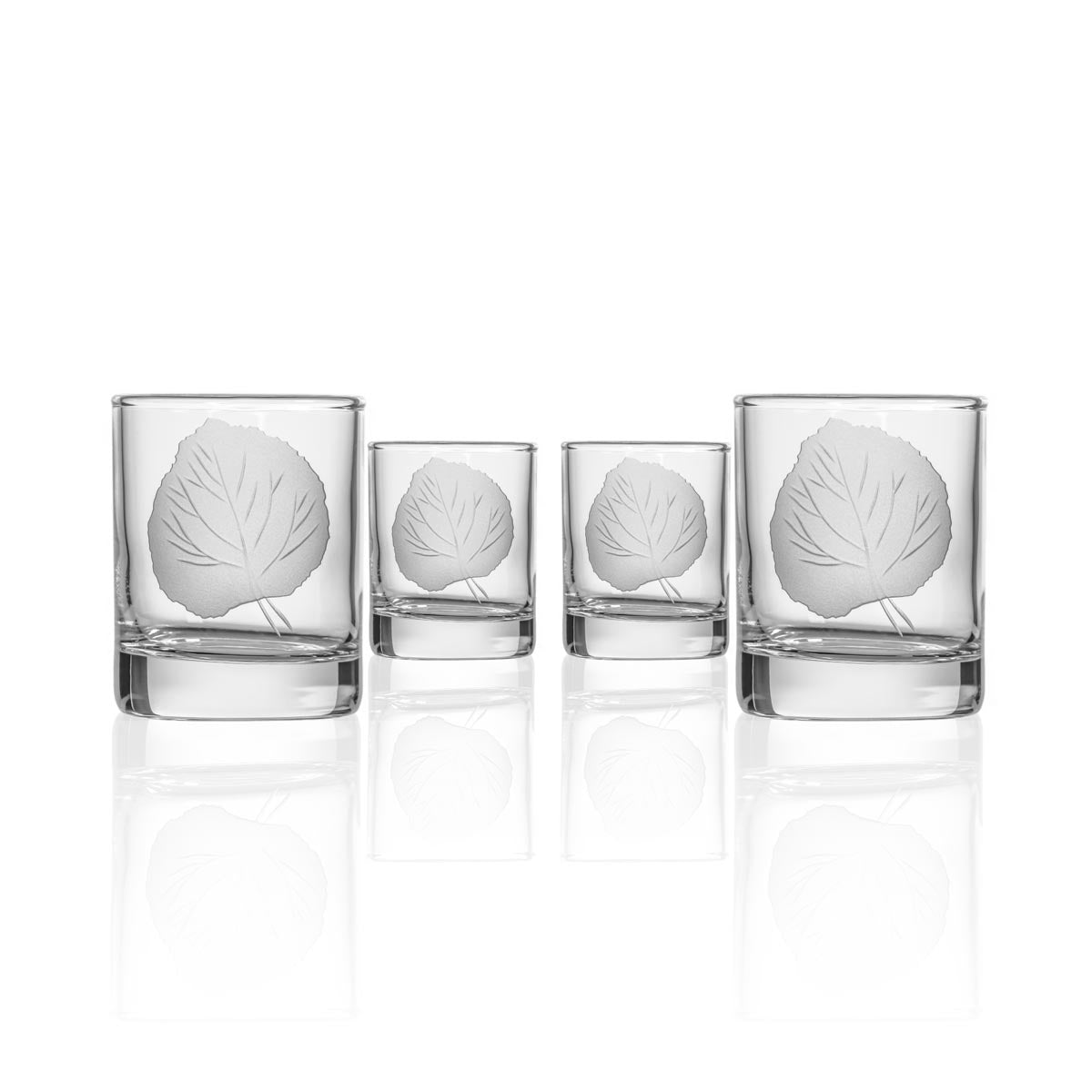 Rolf Glass Aspen Leaf 2.5 inch Candle Votive