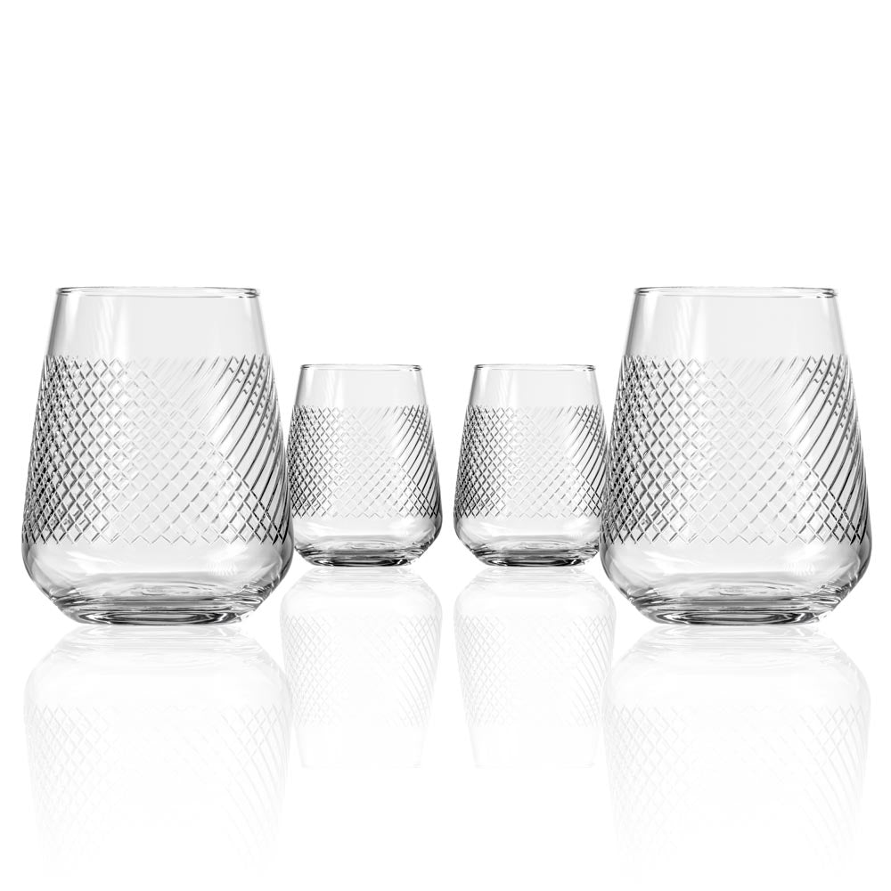 Bourbon Street 15.75oz Stemless Wine Tumbler | Set of 4