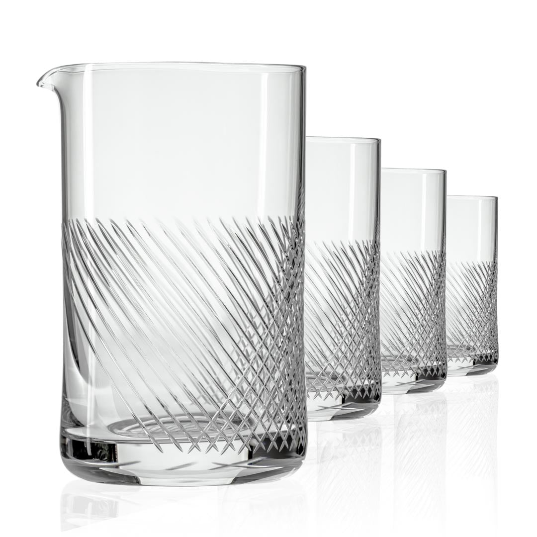 Rolf Glass Bourbon Street Cocktail Mixing Glass set of 4