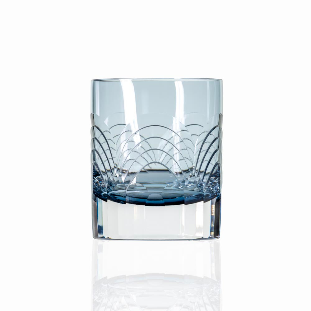 Cascades Blue 7oz On the Rocks Whiskey Glass Set of 2 - Thumbnail 4