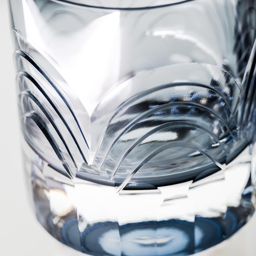 Rolf Glass Cascades Blue 7oz On the Rocks Whiskey Glass
