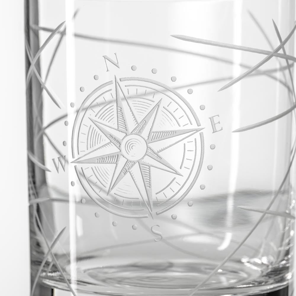 Compass Star Longitude 13oz Double Old Fashioned Whiskey Glass Set of 4 - Thumbnail 5