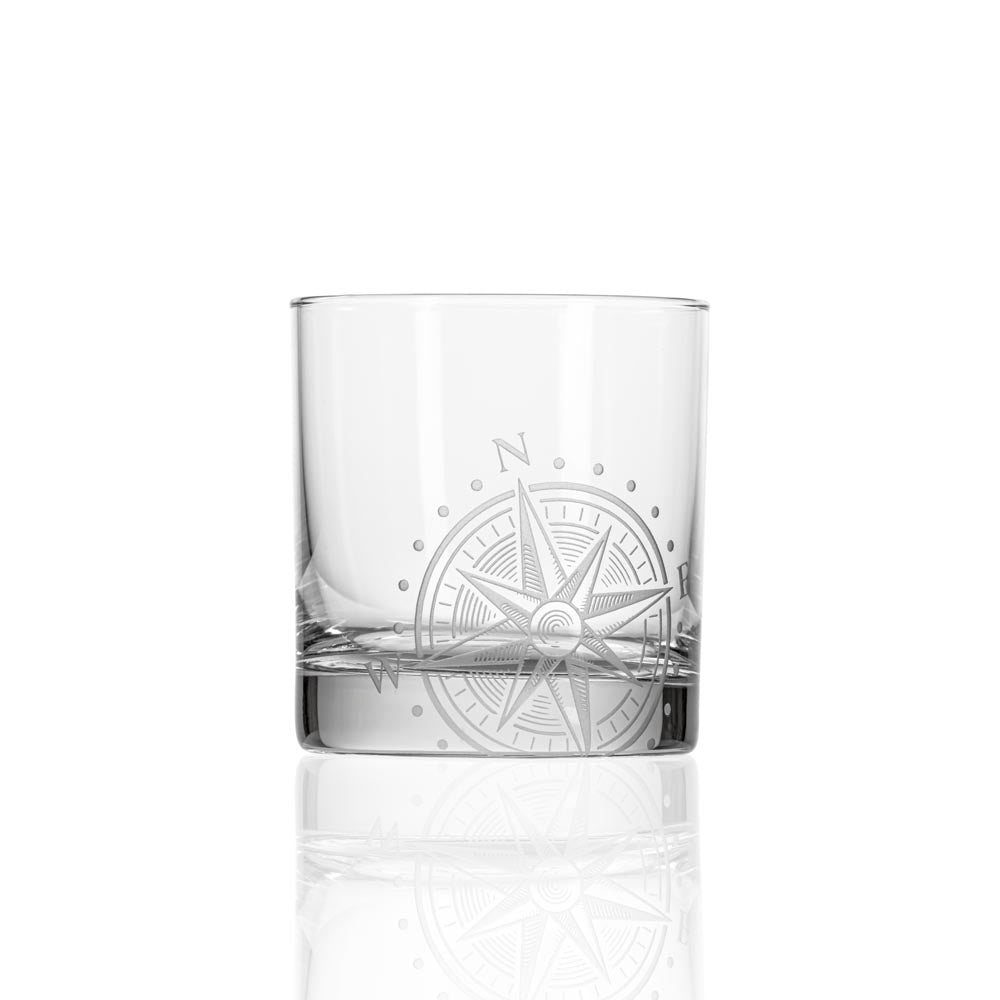 Rolf Glass Compass Star 10oz On The Rocks Whiskey Glass
