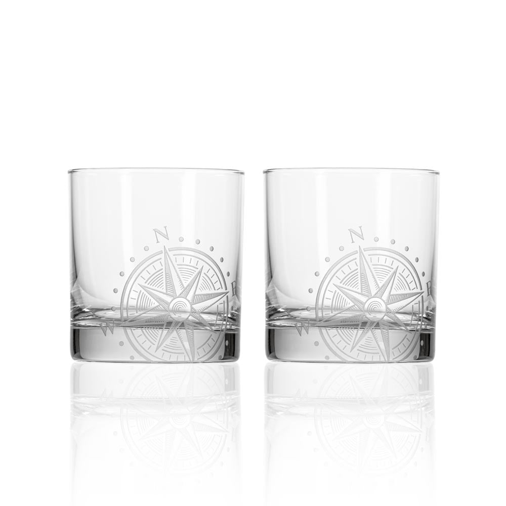 Compass Star 10oz On the Rocks Glass | Set of 4 - Thumbnail 4