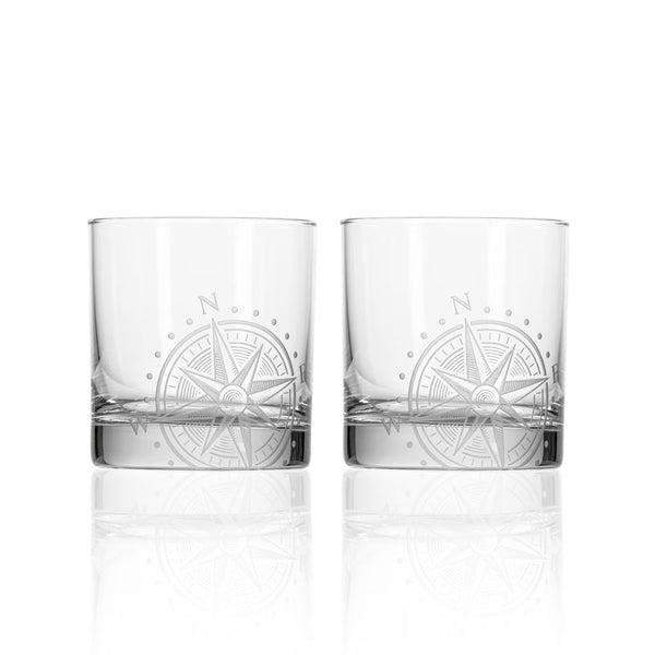 Rolf Glass Compass Star 10oz On The Rocks Whiskey Glass