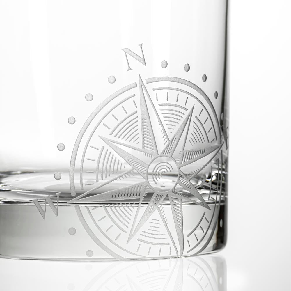 Rolf Glass Compass Star 10oz On The Rocks Whiskey Glass