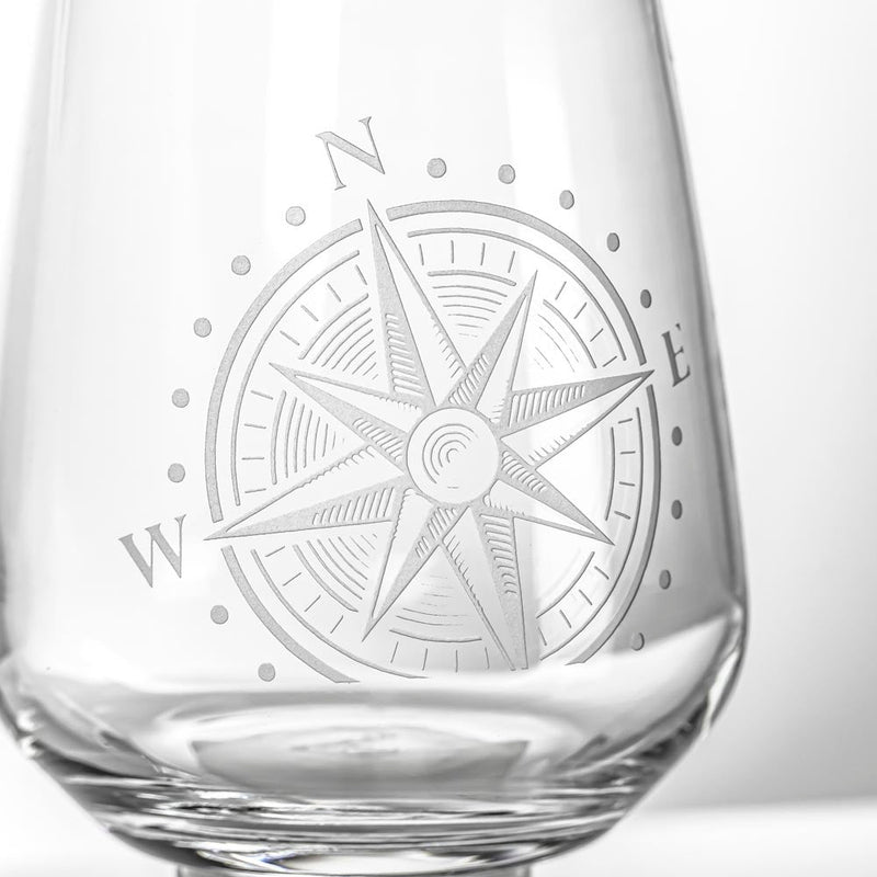 Rolf Glass Compass Star 15.75oz Stemless Wine Tumbler Glass